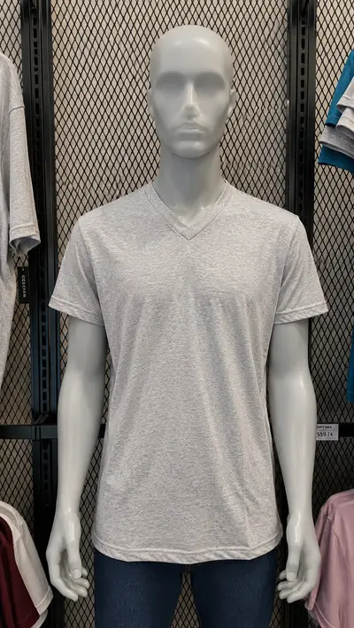 Playera Cuello V heather Mérida