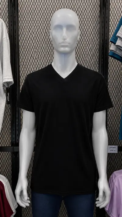 Playera Cuello V negra Mérida