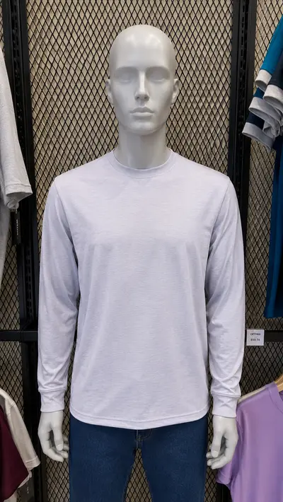 Playera Manga Larga azul heather Mérida