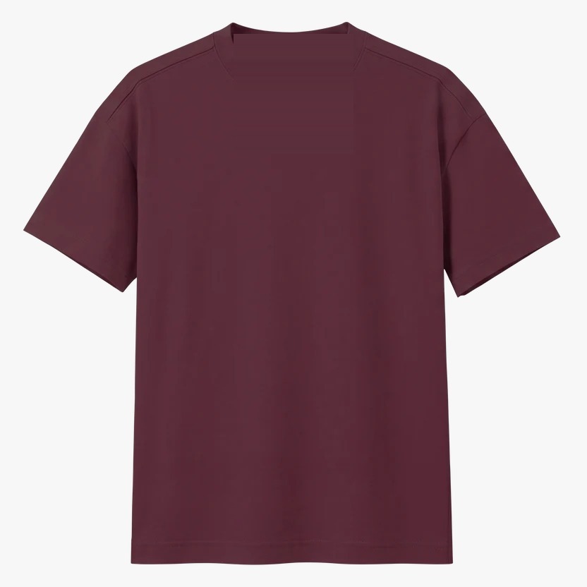 Playera oversize Málaga color Burgundy para personalizar con tu logo