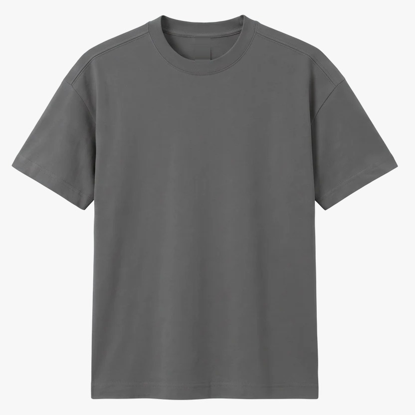 Playera oversize Málaga color Wolf Grey para personalizar con tu logo