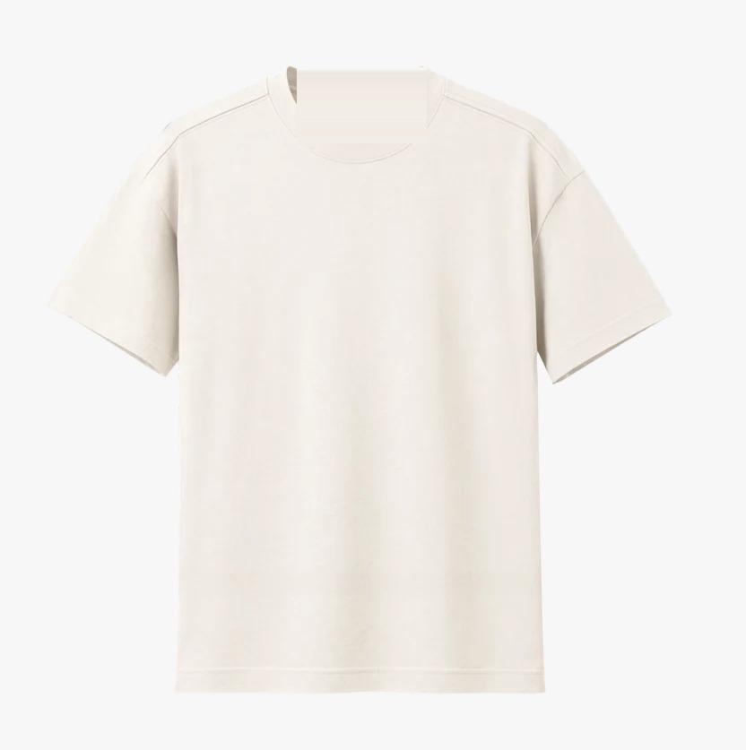 Playera oversize Málaga color Ivory para personalizar con tu logo