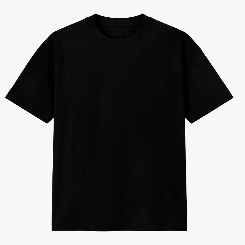 Playera oversize Málaga color Negro para personalizar con tu logo