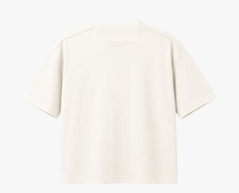 Playera oversize Tampa color Ivory para personalizar con tu logo