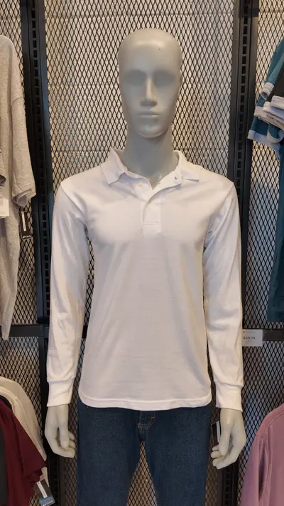 Polo Manga Larga blanco Mérida