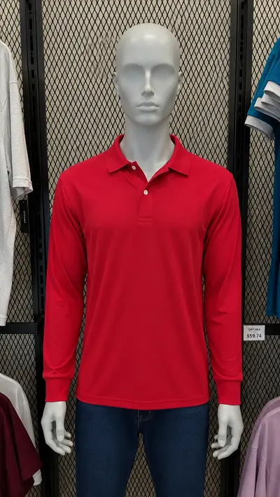 Polo Manga Larga rojo Mérida