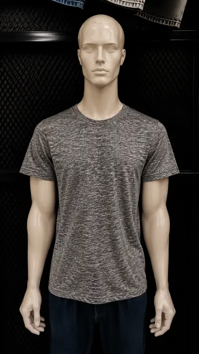Playera Snow jaspe negro claro Mérida