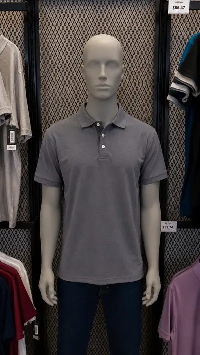 Polo algodón gris obscuro Mérida