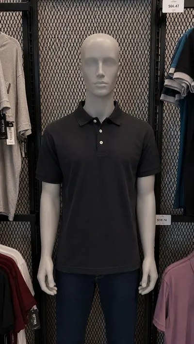 Polo algodón negro Mérida